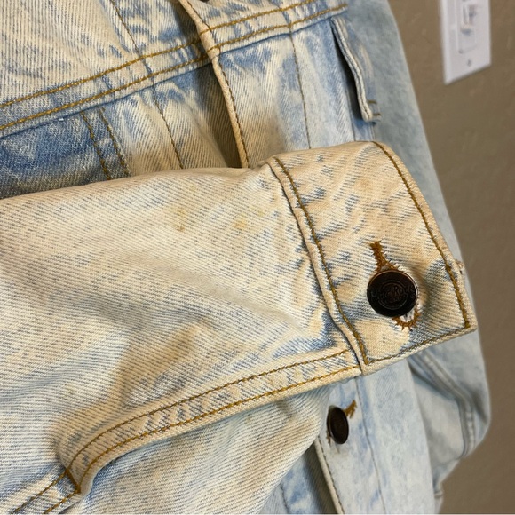 Hard Rock Cafe Retro Vintage Acid Wash 90's Denim Jacket Cancun Size M - Picture 8 of 13